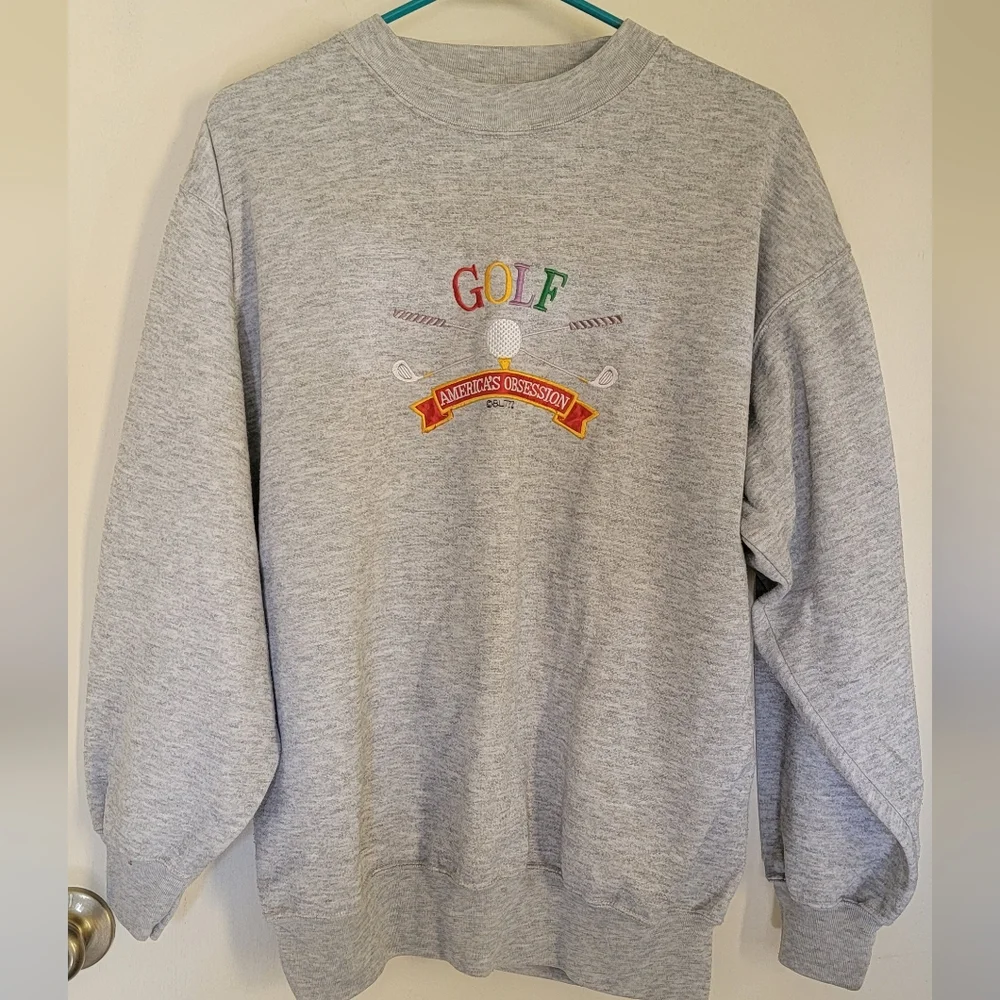 Women's Vintage Golf Sweatshirt Size Medium - Picture 1 of 4